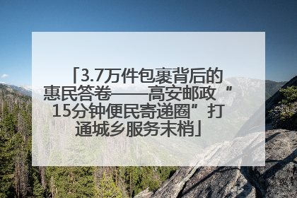 3.7万件包裹背后的惠民答卷——高安邮政“15分钟便民寄递圈”打通城乡服务末梢