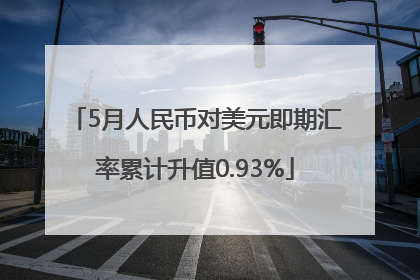 5月人民币对美元即期汇率累计升值0.93%