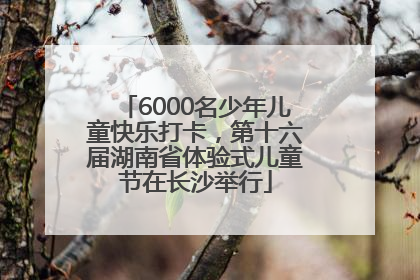 6000名少年儿童快乐打卡，第十六届湖南省体验式儿童节在长沙举行