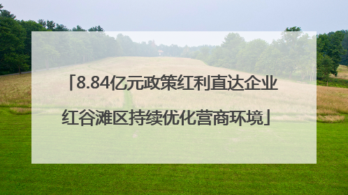 8.84亿元政策红利直达企业 红谷滩区持续优化营商环境