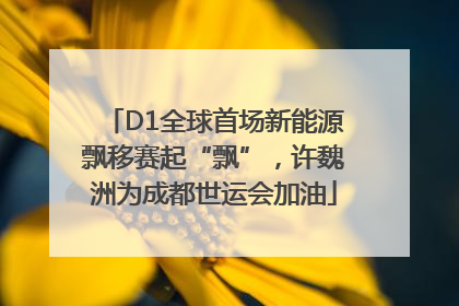 D1全球首场新能源飘移赛起“飘”，许魏洲为成都世运会加油
